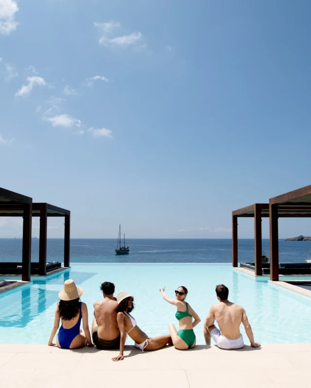 Welcome to your Oasis. 
Nestled in the heart of Santa Marina, Mykonos, Oasis Pool offers a breathtaking view where shades of blue stretch across the sea and sky—an experience you will remember forever. 

Book a dream: santa-marina.gr

#SantaMarinaMykonos #TheLuxuryCollection